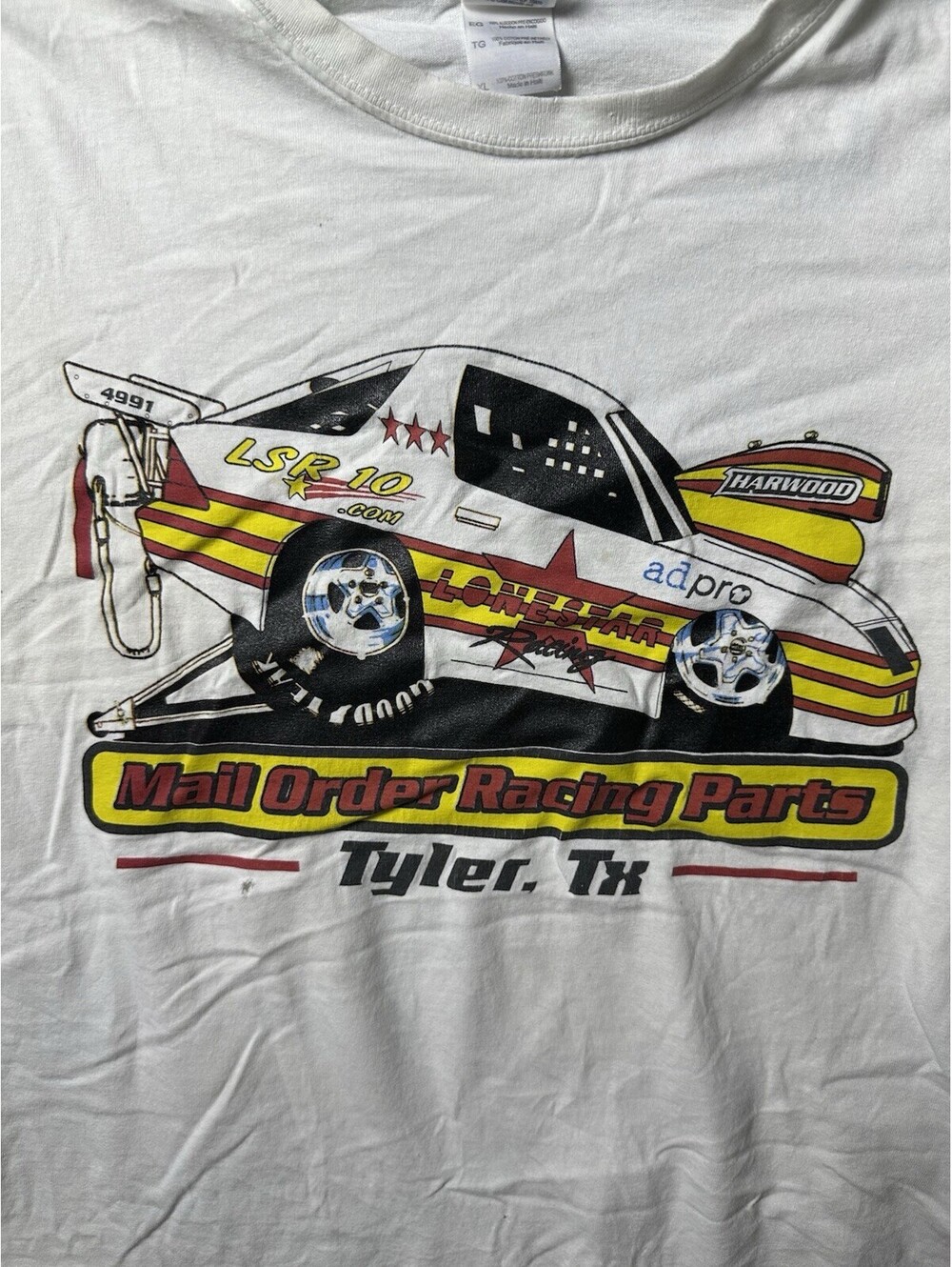 Lone Star Racing LSR10 Drag Racing T Shirt XL Tyler TX Hot Rod Dragster Tee